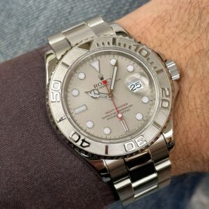 ROLEX YACHT MASTER 16622 PLATINUM DIAL, LIKE NEW, FULL SET, YEAR 2011, G SERIAL