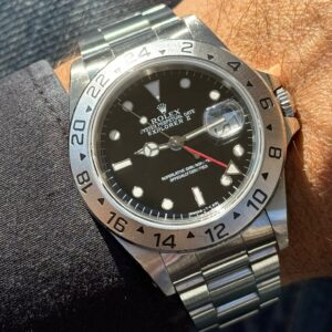 ROLEX EXPLORER 2 16570 BLACK DIAL, CAL.3185, SERIAL W, FULL SET, YEAR 1996, EXCELLENT CONDITIONS AND NEVER POLISHED