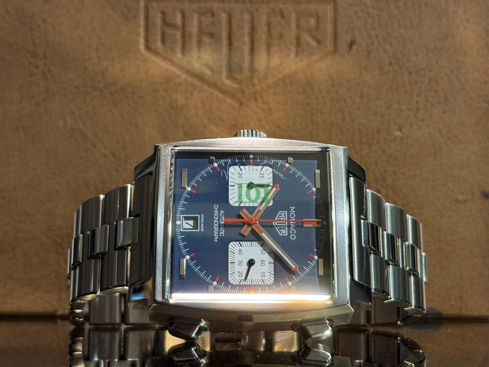 TAG Heuer Monaco Calibre 11 Steve McQueen CAW211P Blue Dial 2021 - foto 2